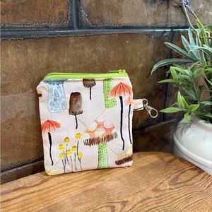 Colorful Mushroom Print Coin Pouch